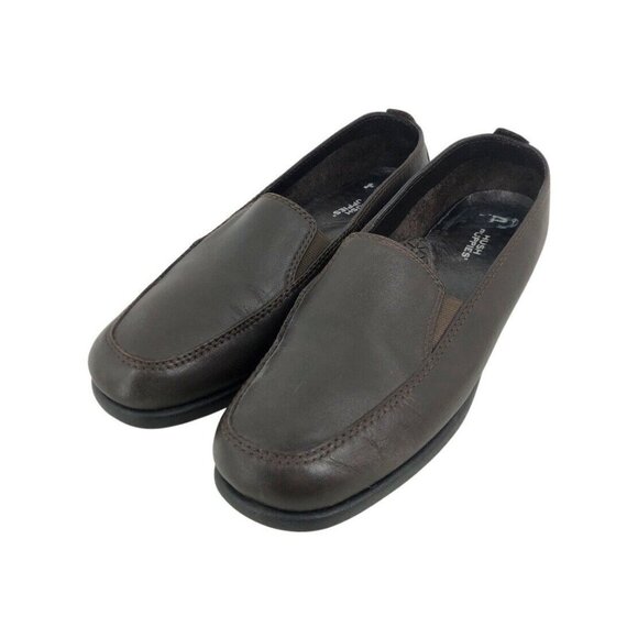 Hush Puppies Brown Leather Loafers Slip On Shoes 8.5 (see description) - Picture 1 of 9